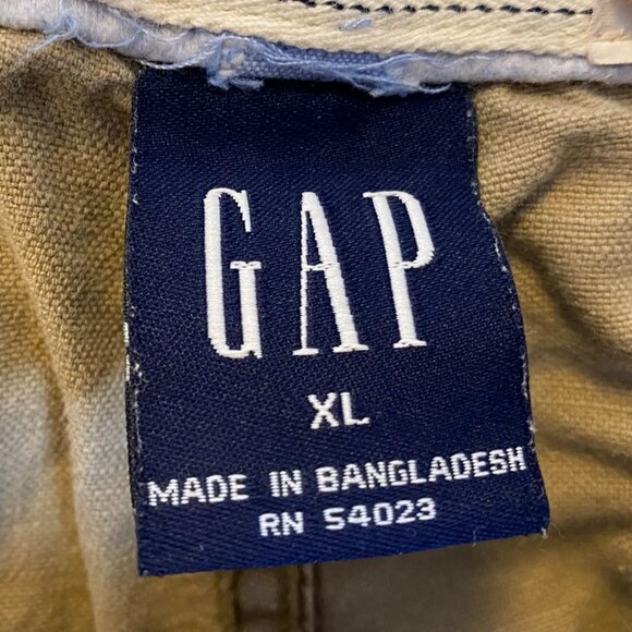 Gap Women's Pants XL Beige Casual Cotton Drawstring Pants Relaxed Fit Button Up - Picture 6 of 12